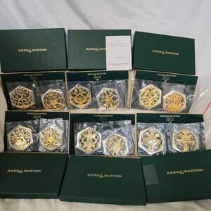 Reed & Barton 12 Days of Christmas Ornament Silverplate Gold Electroplate IOB